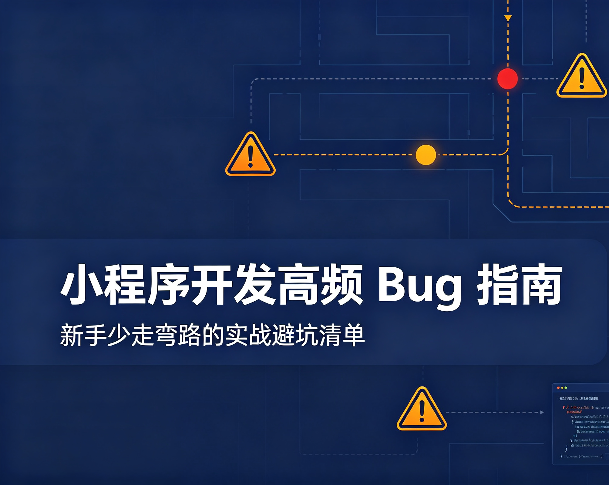 小程序开发高频Bug与避坑指南，新手少走90%弯路